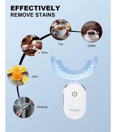 Mysmile Luz Led Blanqueamiento Dental 28 Led Cargador Usb