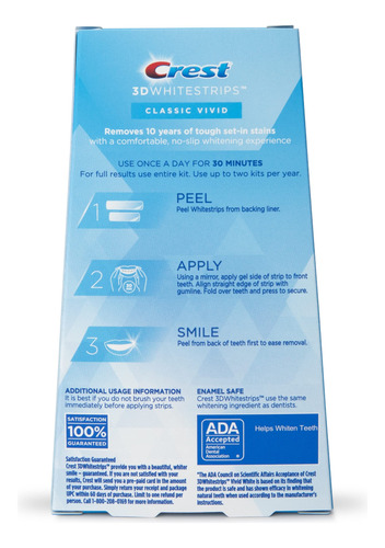 Kit De Tiras Blanqueadoras De Dientes Crest 3d Whitestrips C