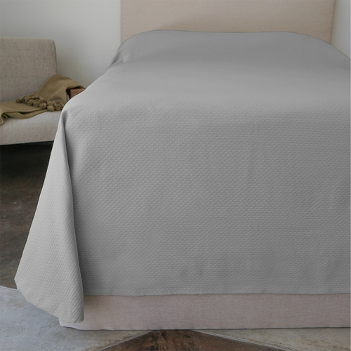 Colcha Hotelera Individual Hotel Collection Color Gris Rombo
