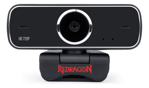 Webcam Gamer Redragon Streaming Fobos 2 C/ Microfone Gw600-1 Preto