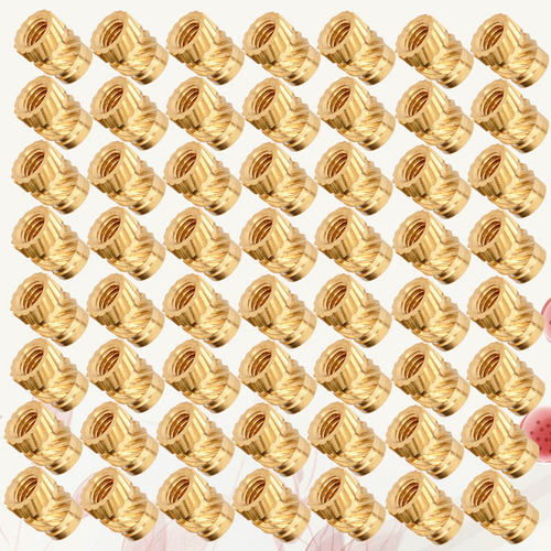 Imagem 3 de 8 de 100pcs M3 Rosca De Latão Serrilhado Rosca Conjunto De Calor