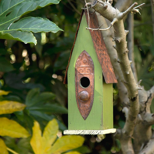 ~? Glitzhome Jk97326 Colgante De Madera Bird House Garden De