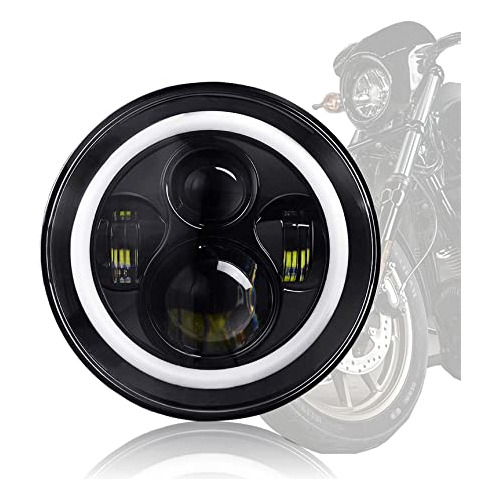 Dot 5 3/4  5.75 Pulgadas Halo Motocicleta Led Faro Drl ...