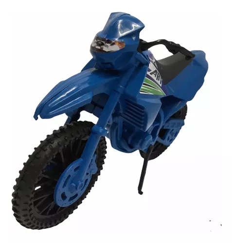 Motinha Mini Moto De Trilha Motocross 20 Cm Coloridos Azul - Ri Happy