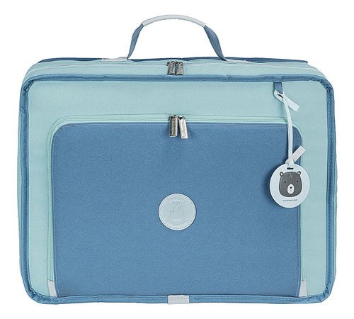 Mala Maternidade Vintage Colors Azul Verde Masterbag Baby