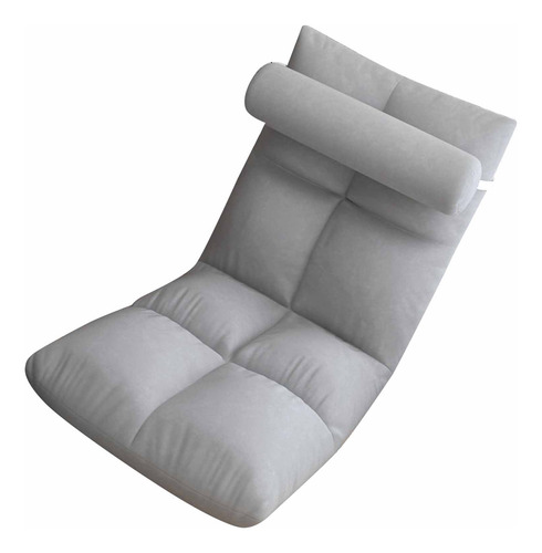 Sofá Con Respaldo Para Silla De Piso Plegable Gris De Alta C