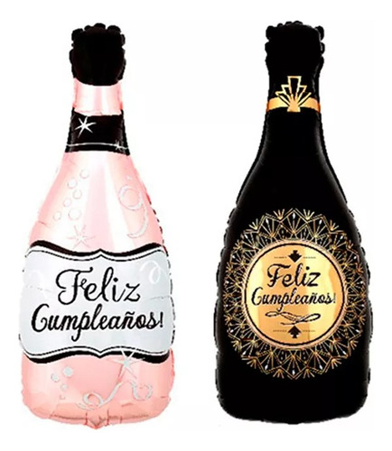 Oferta Pack De Globos Metálicos Botellas 12unidades