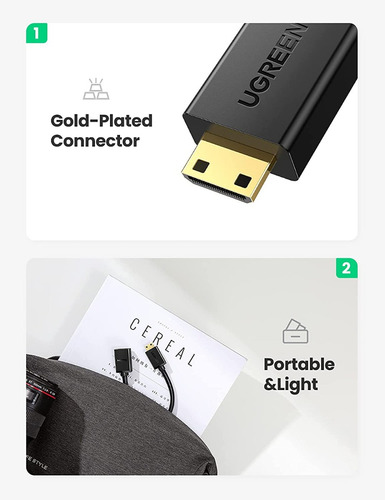 Imagen 3 de 8 de Cable Ugreen Adaptador Mini Hdmi M A Hdmi H