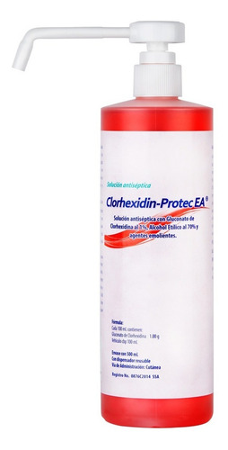 Imagen 1 de 2 de Ea 500ml Antiseptico Gluconato Chlorhexidina 1% Alc 70%