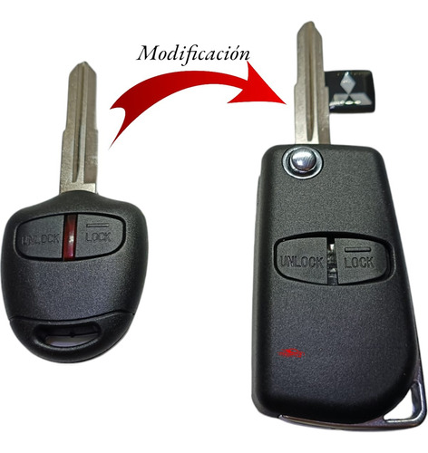 Carcasa Llave Control Mitsubishi Mirage 2015 Al 2019 Flipkey