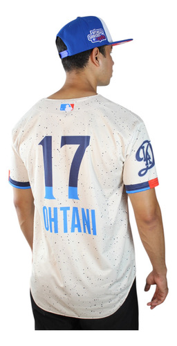 Polo Jersey 6 Botones Sublimado Mlb Dodgers City Connect