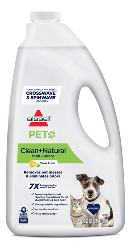 Bissell Pet Clean Multi Surface, 64 Oz. Fórmula Natural, T.
