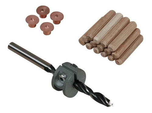 Imagen 1 de 2 de Kit Para Espigado Wolfcraft 6 Mm (31 Pzas)