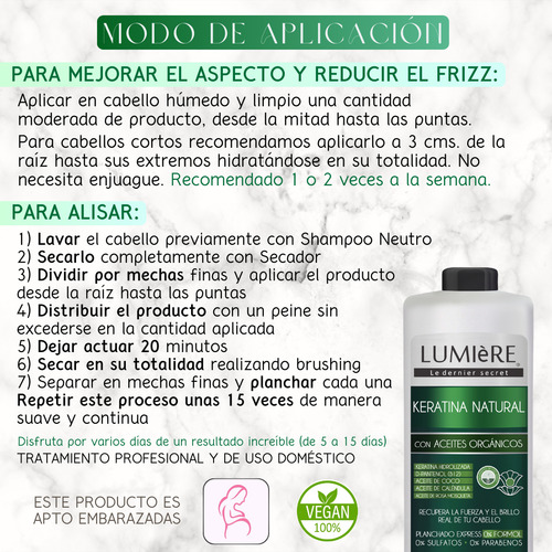 Keratina Para El Cabello Sin Formol + Shampoo Mantenimiento