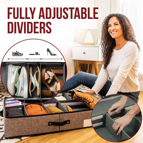 Solución De Almacenamiento Ajustable Bajo Cama, Cubo O...