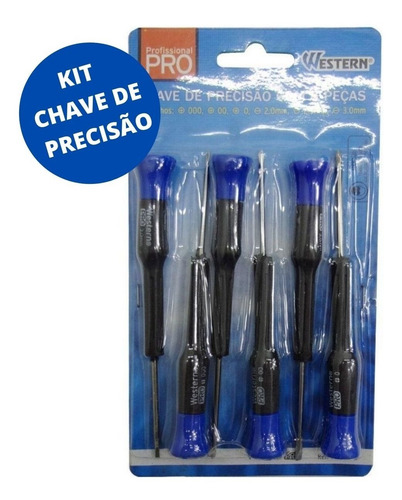 Imagem 3 de 4 de Kit Chave De Precisão Com Phillips E Fenda 6 Pecas Hf-26 Lm5