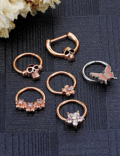 Anillo De Septum De 16g, Joyería Piercings De Septum, ...
