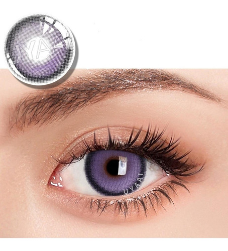 Lentes De Contacto Morado Violeta Intenso Con Contorno Negro