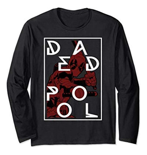 Marvel Deadpool Esta Listo Urbano Streetwear Manga Larga