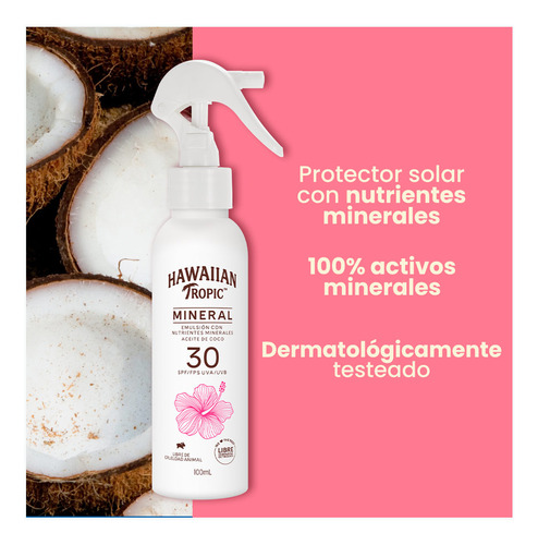Protector Solar Hawaiian Tropic Mineral 30fps Spray 100ml