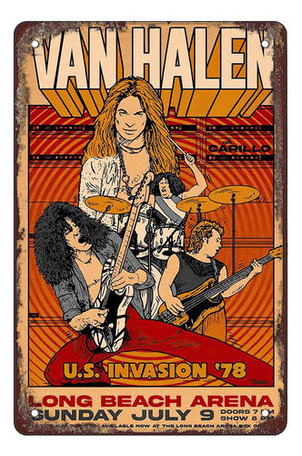 Rosefinch stone Van Halen 1978 Tour Poster Retro Divertidos 