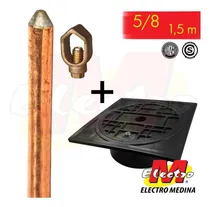 Comprar Kit Puesta Tierra Jabalina 5\u002F8 X 1.5mts Sello Iram + Tapa De Inspeccion Electro Medina