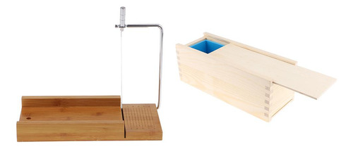De Jabón De Madera 2pcs Con El Molde De Silicona Del Pan De