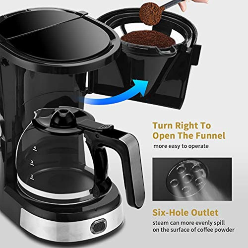 Cafetera Gevi Para 4 Tazas Con Apagado Automatico, Cafetera