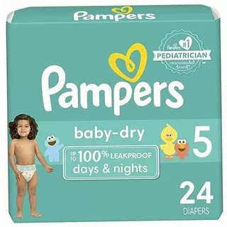 Pampers Baby-dry Disposable Diapers Size 5, 24 Count, Jumbo