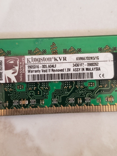 Memoria Ddr2 Kingston Kvr667d2n5/1g