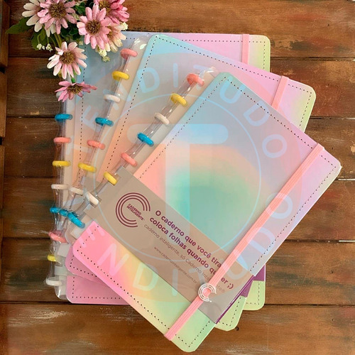 Imagem 4 de 6 de Caderno Inteligente Candy Splash Tam. Médio Discos Coloridos
