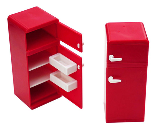 2 12 Escala Móveis De Casa De Bonecas Modelo De Vermelho