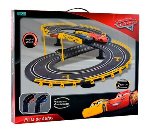 Pista De Carreras Cars Racing Con 2 Controles Disney Ditoys