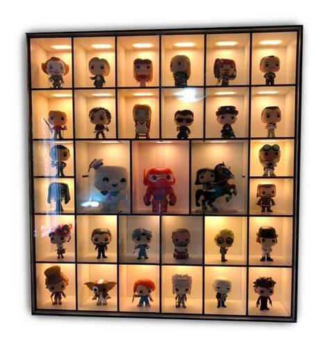 Estante Expositor Colecionáveis Funko Pop Iluminado 30 Nicho