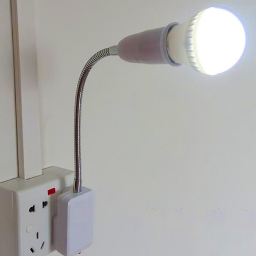 2 Tomada Soquete Flexível Lâmpada E27 40cm Interruptor Luz