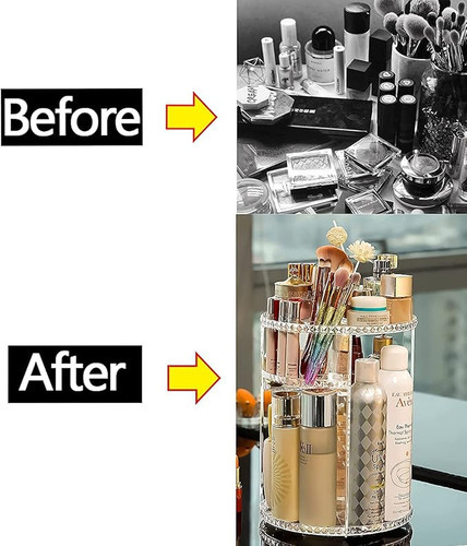 Organizador De Maquillajes Acrílico Organizador Giratorio