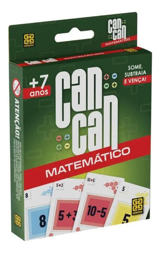 Jogo De Cartas Can Can Matemático - 110 Cartas