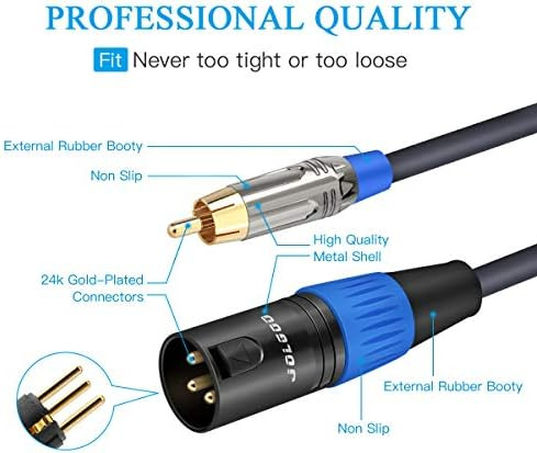 Cable Rca A Xlr, Cable Doble Rca Macho A Doble Xlr Macho, Ca
