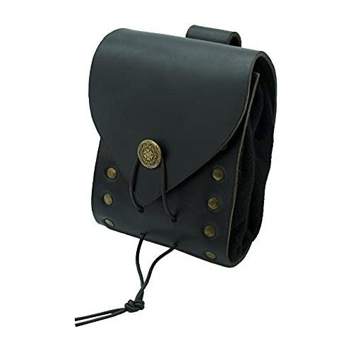 Bolsa De Cuero Medieval Genuino Hecha A Mano Lord Of Battles Para Cinturón/ Cadera, Reenactments, Larp, Sca, Cosplay, Renacimiento