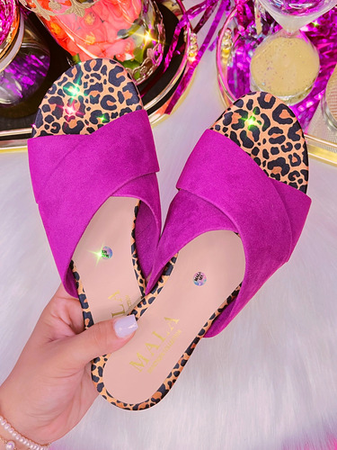 32861 Sandalias Miss Shoes Violet Animal Print