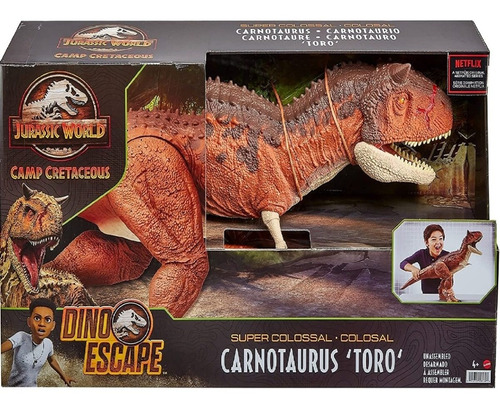 Figura Carnotaurus Toro Jurassic World Colossal Grande