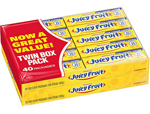 Chicle - Miga De Pan - Juicy Fruit Original Bubble Chewing G