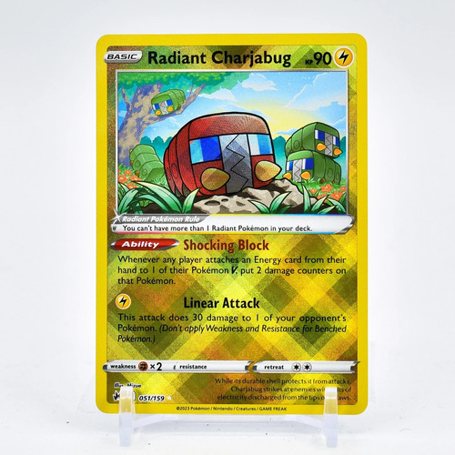 Cartas Pokemon Radiant Charjabug Shining Holo