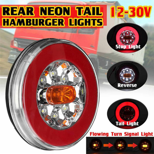A 4 Luces Led Traseras Redondas 4 En 1 For Camión De 12 A 24