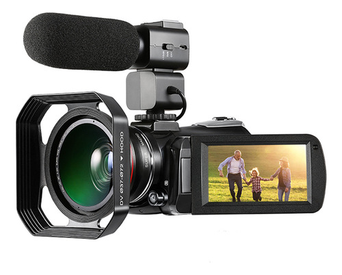 Cámara De Vídeo Recargable Ordro Con Micrófono 4k Y Videocám
