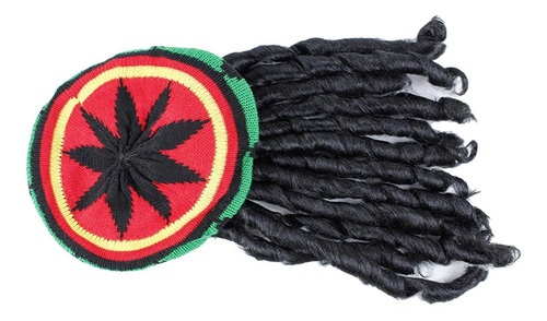 Reggae Rasta Hat Con Dreadlocks Accesorios De Disfraz Rave