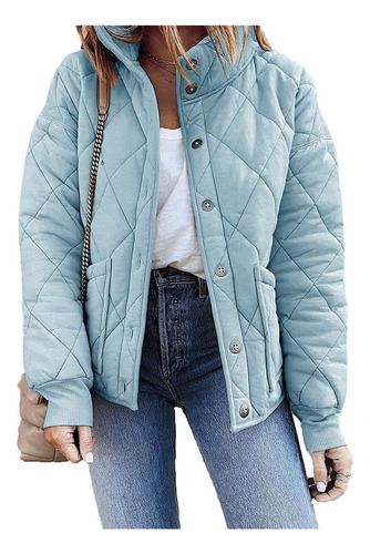 Chaqueta Acolchada Y Polar De Manga Larga Para Mujer