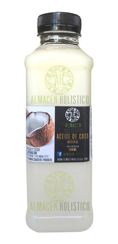 Aceite De Coco Prensado En Frio Natural Importado 500ml