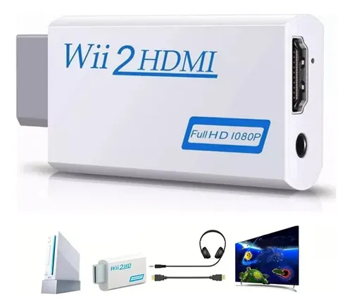 Wii hdmi convertidor adaptador wii a hdmi audio hdmi 1080p GENERICO