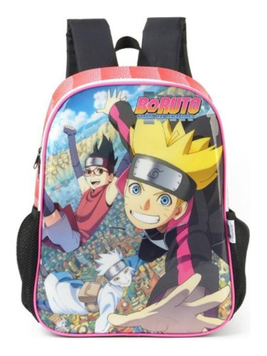 Mochila De Costas Infantil Escolar Boruto - Vermelho